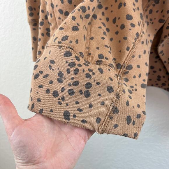 Abercrombie & Fitch Open Front Dalmatian Spot Brown Cardigan Sweater Size Small - Picture 3 of 7